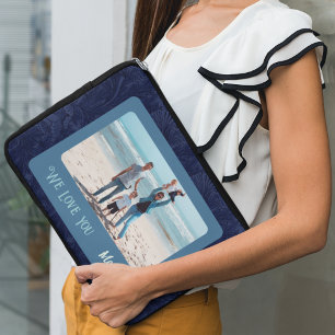 Capa Para Notebook Presente no Dia das Mães de Texto Personalizado Ch