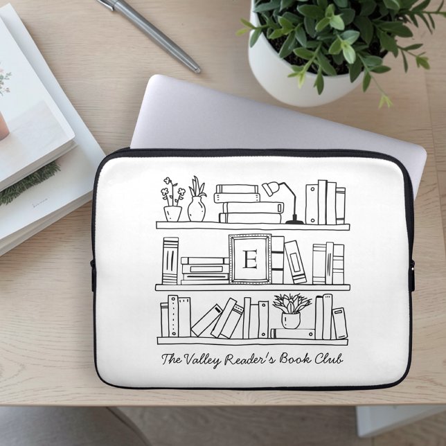 Capa Para Notebook Presente Personalizado do Clube do Livro Monograma (Criador carregado)