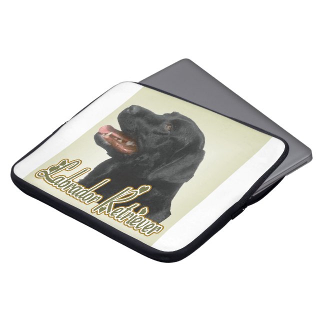 Capa Para Notebook Presentes de Arte Preto Labrador Retriever (Frente Topo)