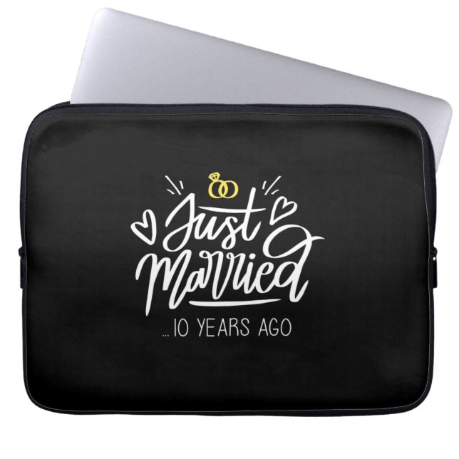 Capa Para Notebook Presentes de Casamento | 10.o Aniversário de Casam (Frente)