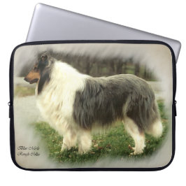 Capa Para Notebook Presentes de Collie Rough Rough Blue