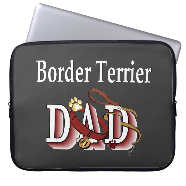 Capa Para Notebook Presentes de Pai de Borda Terrier (Frente)