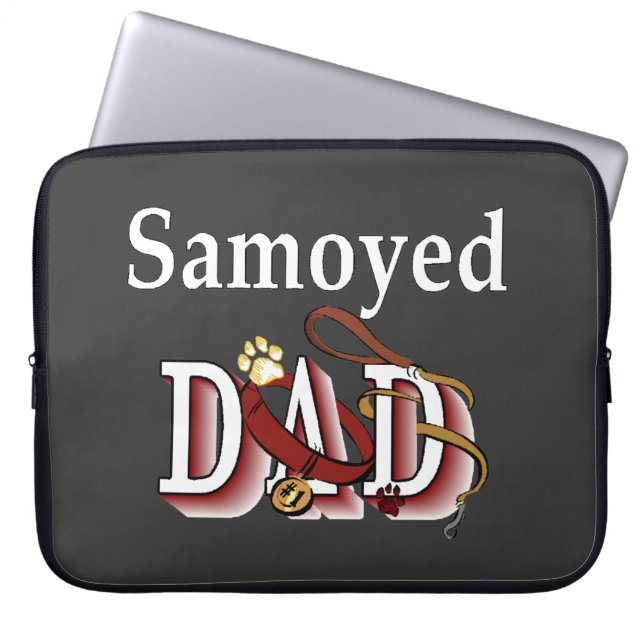 Capa Para Notebook Presentes de Pai Samoyed (Frente)