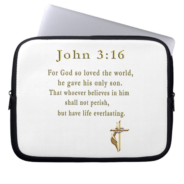 Capa Para Notebook Presentes do cristão do 3:16 de John (Frente)