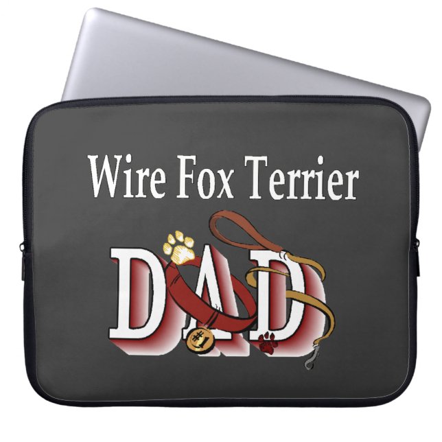 Capa Para Notebook Presentes do Pai de Terrier Fox com Fio (Frente)