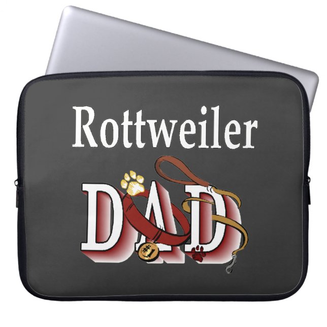Capa Para Notebook Presentes do Pai Rottweiler (Frente)