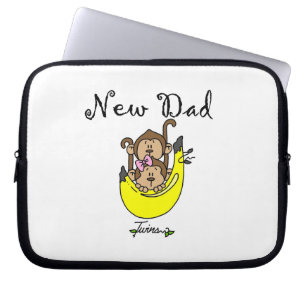 Capa Para Notebook Presentes gêmeos do novo papai do menino e da meni
