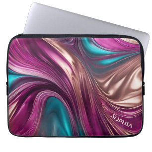 Capa Para Notebook Presentes Modernos para Turquesa Ela-Magenta e Dou
