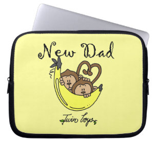 Capa Para Notebook Presentes no Novo papai dos Macacos Gêmeos