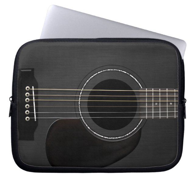 Capa Para Notebook Preto da guitarra (Frente)
