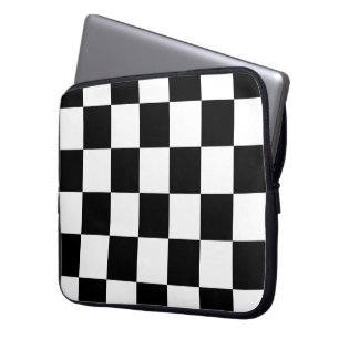 Capa Para Notebook Preto e branco Checkered