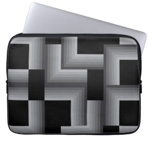 Capa Para Notebook Preto, prata, formas quadradas legal, originais,