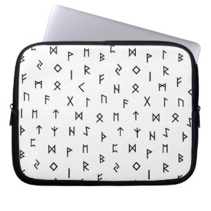 Capa Para Notebook Preto Viking roda em fundo branco
