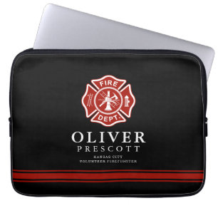 Capa Para Notebook Preto voluntário do símbolo da cruz maltesa do