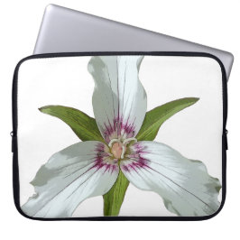 Capa Para Notebook Primavera de Flor Selvagem de Trilium Pintado