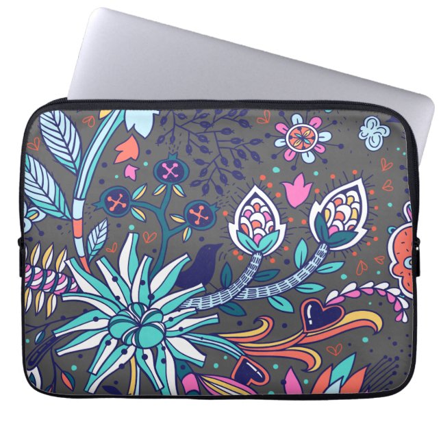 Capa Para Notebook Primavera De Padrões Invioláveis E Florais (Frente)