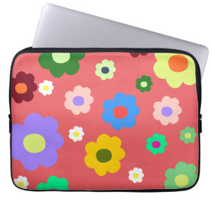 Capa Para Notebook Primavera e Verão Floral Retro Colorida