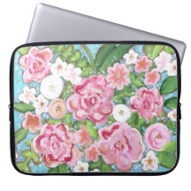 Primavera Floral cor-de-rosa Bolsa de laptop Bloom