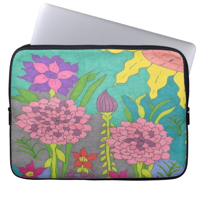 Capa Para Notebook Primavera Floral Garden (Frente)