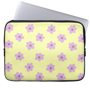 Capa Para Notebook Primavera Floral Roxo-Amarelo e Verão