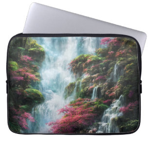 Capa Para Notebook Primavera Waterfall Montanha Rosa Flores 11