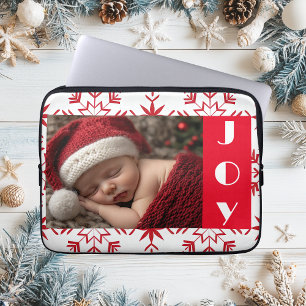 Capa Para Notebook Primeira Foto de Natal do Bebê Bonito