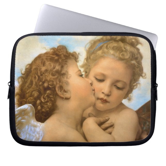 Capa Para Notebook Primeiro Beijo (detalhe do anjo) de Bouguereau (Frente)