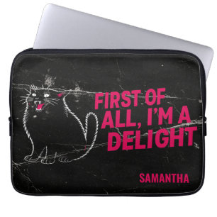 Capa Para Notebook Primeiro De Tudo Sou Um Delicioso Gato Preto Rugid