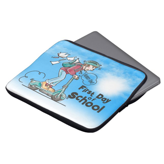 Capa Para Notebook Primeiro Dia da Escola | 13" (Frente Topo)