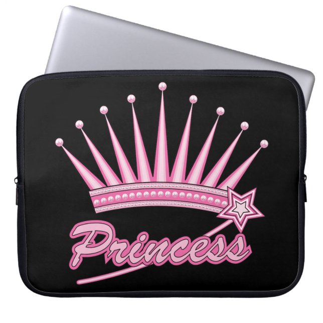 Capa Para Notebook Princesa Rosa Coroa (Frente)