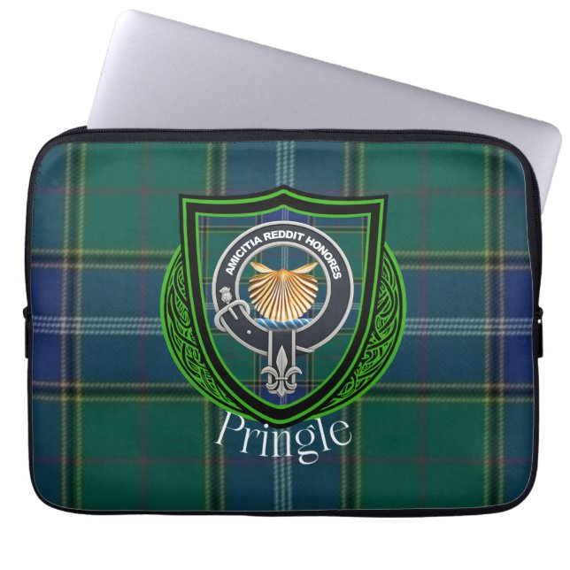 Capa Para Notebook Pringle Scottish Clan Tartan and Crest  (Frente)