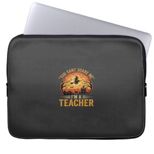 Capa Para Notebook Professor de Halloween Bruxa Gato Design