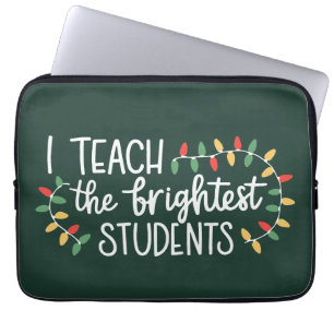 Capa Para Notebook Professor de Natal Eu Ensino os Alunos Mais Brilha