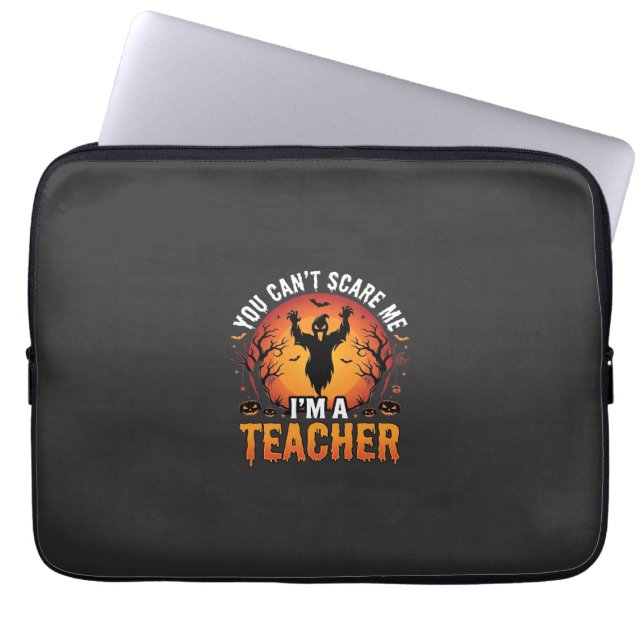 Capa Para Notebook Professor Design de Fantasma Assustador de Hallowe (Frente)