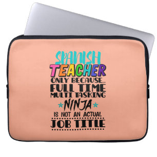 Capa Para Notebook Professor Espanhol Apenas Porque Multitarefa De Te