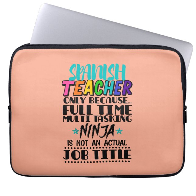 Capa Para Notebook Professor Espanhol Apenas Porque Multitarefa De Te (Frente)