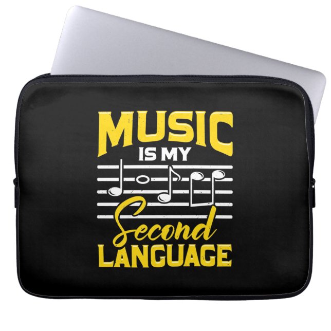 Capa Para Notebook Professora Música É Meu Segundo Idioma (Frente)