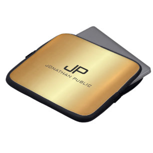 Capa Para Notebook Profissional Elegante Moderno Luxuoso Dourado