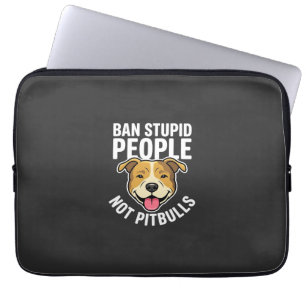Capa Para Notebook Proibir Pessoas Estúpidas Não Pitbulls Cachorro