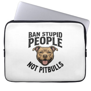 Capa Para Notebook Proibir Pessoas Estúpidas Não Pitbulls Design Vint
