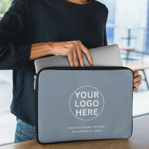 Capa Para Notebook Promoção de logotipo e texto de empresa azul moder