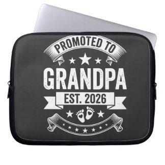 Capa Para Notebook Promoted to Grandpa Est 2026 New Grandpa Announcem