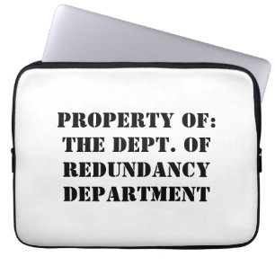 Capa Para Notebook Propriedade do Departamento de Redundância