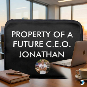 Capa Para Notebook Propriedade do Futuro CEO Nome Personalizado Minim