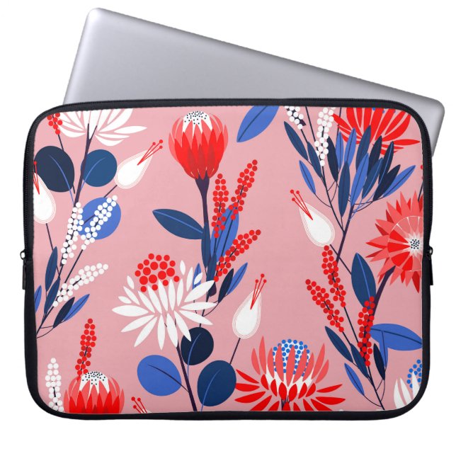 Capa Para Notebook Proteína de florescência: Padrão de Jardim Botânic (Frente)
