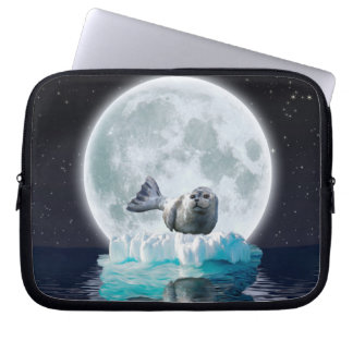 Capa Para Notebook Proteja nossos selos da caça - arte selvagem