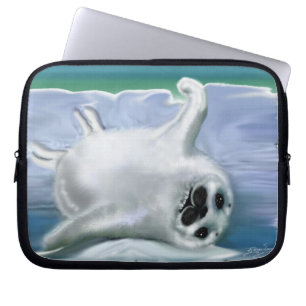 Capa Para Notebook Proteja nossos selos da caça - arte selvagem