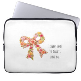 Capa Para Notebook Protetor de iPad com Laço Floral | Protetor de Tab