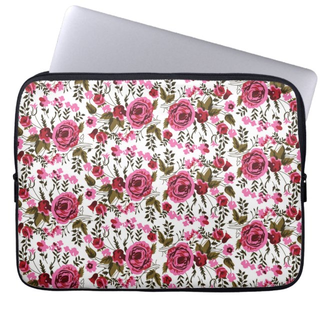 Capa Para Notebook Protetor de Laptop 13" | Neoprene | Floral | Elega (Frente)