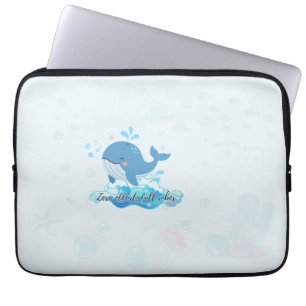 Capa Para Notebook Protetor de Laptop Baleia Estética Oceânica